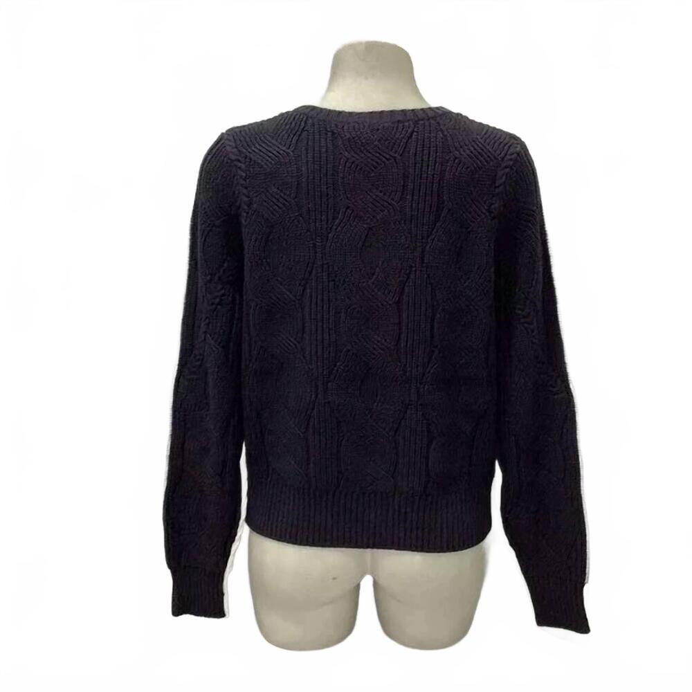 NEW ETCETERA women's connected knit sweater in white/black - Picture 3 of 4